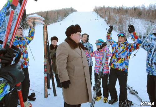 Kim Jong Un in Samjiyon