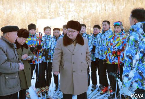 Kim Jong Un in Samjiyon