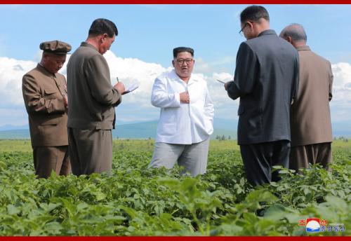 Kim Jong Un at Junghung Farm