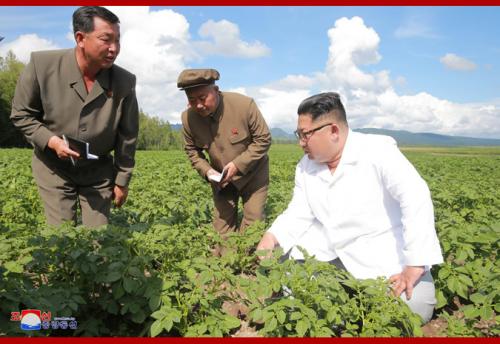 Kim Jong Un at Junghung Farm