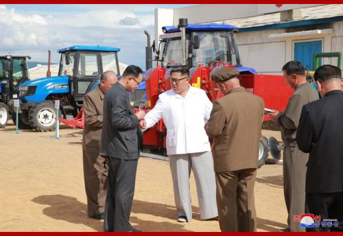 Kim Jong Un at Junghung Farm