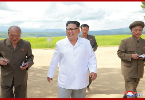 Kim Jong Un at Junghung Farm