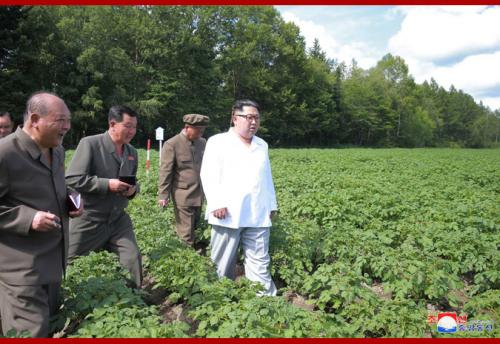 Kim Jong Un at Junghung Farm