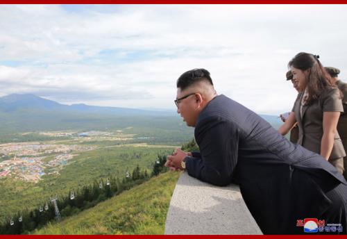 Kim Jong Un in Samjiyon