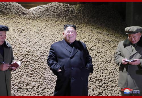 Kim Jong Un at Samjiyon Potato Farina Factory