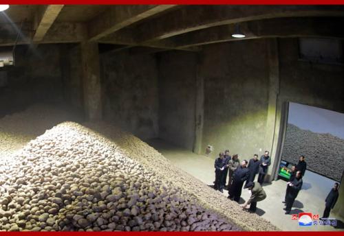 Kim Jong Un at Samjiyon Potato Farina Factory