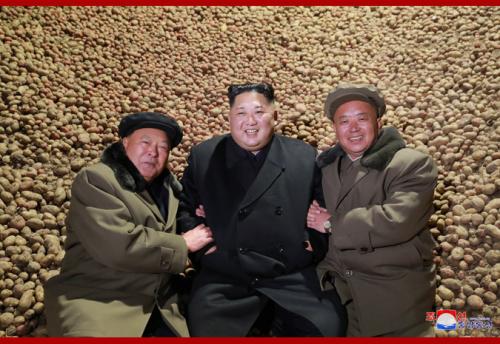 Kim Jong Un at Samjiyon Potato Farina Factory