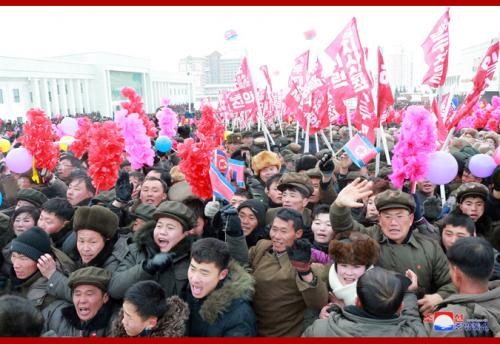 Celebrations marking the completion of Samjiyon township on December 2, 2019. (KCNA)