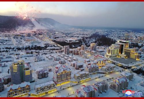 Samjiyon township in December 2019. (KCNA)