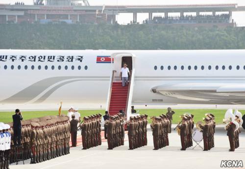 Kim Jong Un at Kalma Airport in July 2015. (Photo: KCNA)