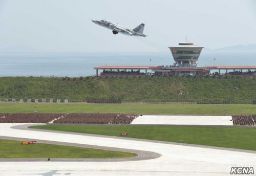 Kim Jong Un at Kalma Airport in July 2015. (Photo: KCNA)