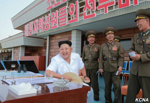 Kim Jong Un at Kalma Airport in July 2015. (Photo: KCNA)