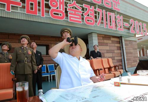 Kim Jong Un at Kalma Airport in July 2015. (Photo: KCNA)