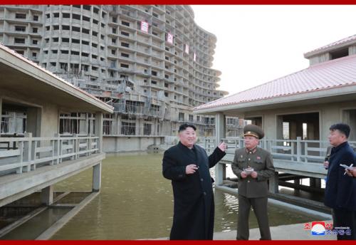 Kim Jong Un at Wonsan Kalma resort in April 2019. (Photo: KCNA)