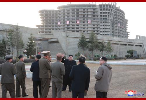 Kim Jong Un at Wonsan Kalma resort in April 2019. (Photo: KCNA)