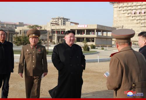 Kim Jong Un at Wonsan Kalma resort in April 2019. (Photo: KCNA)