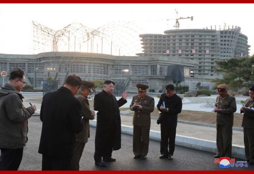 Kim Jong Un at Wonsan Kalma resort in April 2019. (Photo: KCNA)