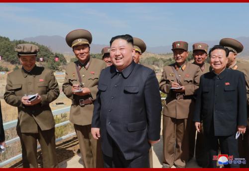 Kim Jong Un inspects a hot springs resort in April 2019 (Photo: KCNA)