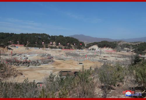 Kim Jong Un inspects a hot springs resort in April 2019 (Photo: KCNA)