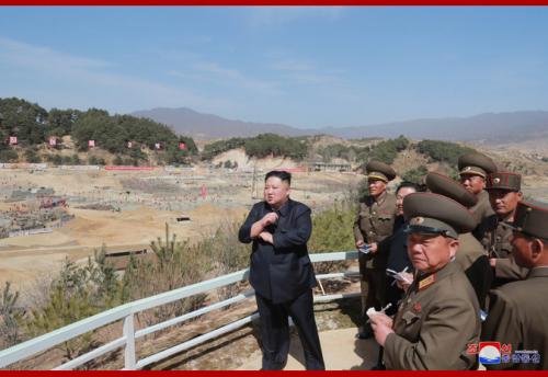 Kim Jong Un inspects a hot springs resort in April 2019 (Photo: KCNA)