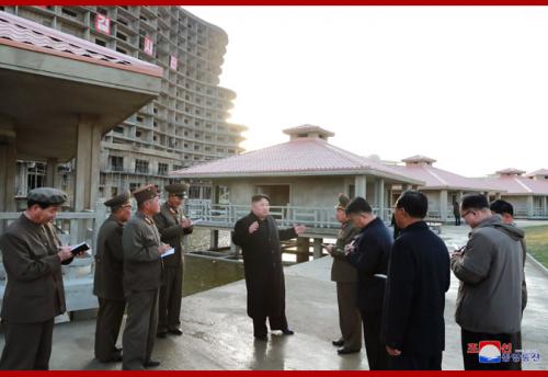 Kim Jong Un at Wonsan Kalma resort in April 2019. (Photo: KCNA)